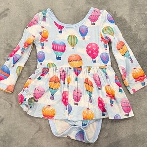 Little Sleepies Multicolor Hot Air Balloon Dress